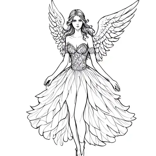 Angel In A Leaf Dress