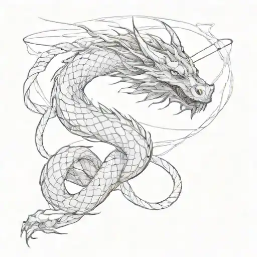 Dragon Wrapped In Shibari Rope