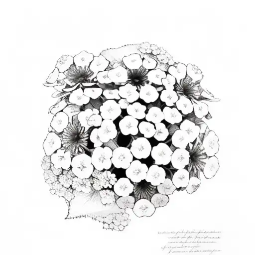 Lantana Camara Flowers On Fire