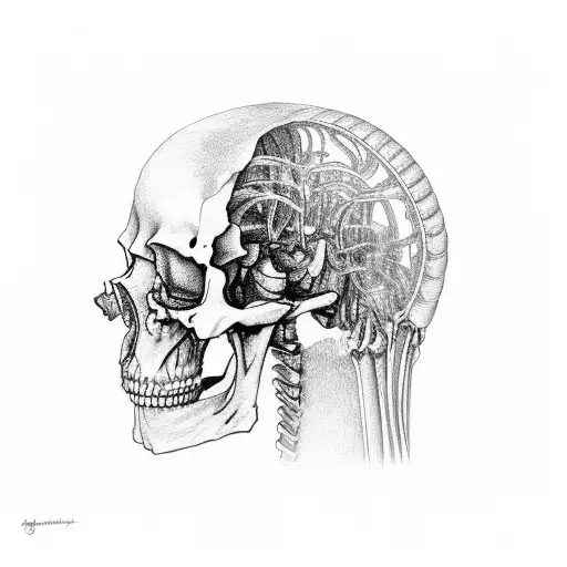 Thinking Rainbow Skeleton In Philosopher's Position