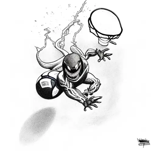 Venom Dunking A Basketball On A Formula 1 Track