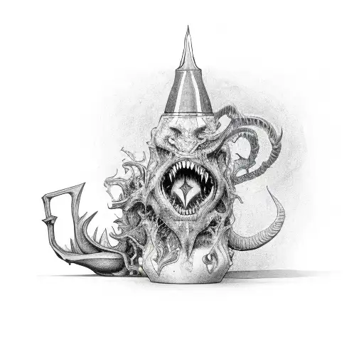 A Demon Emerging From An Aquarius Water Jug