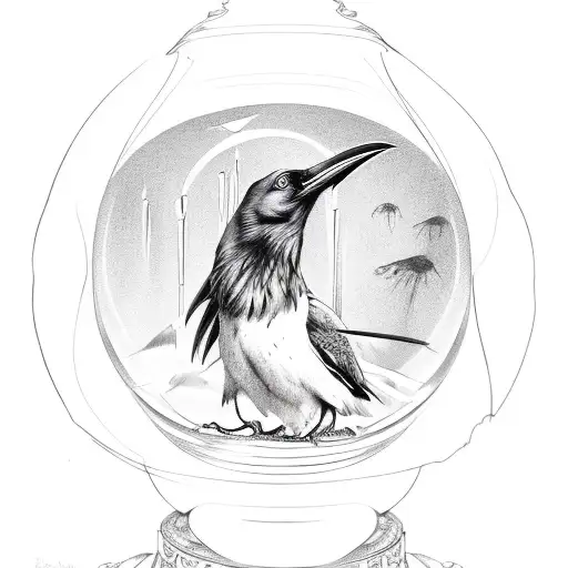 Raven On An Hourglass