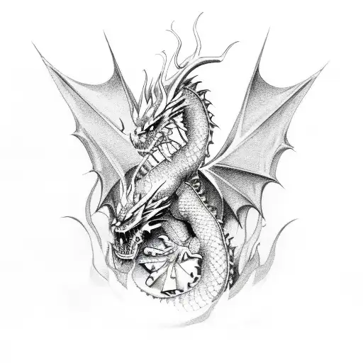 Fire Dragon With 1976