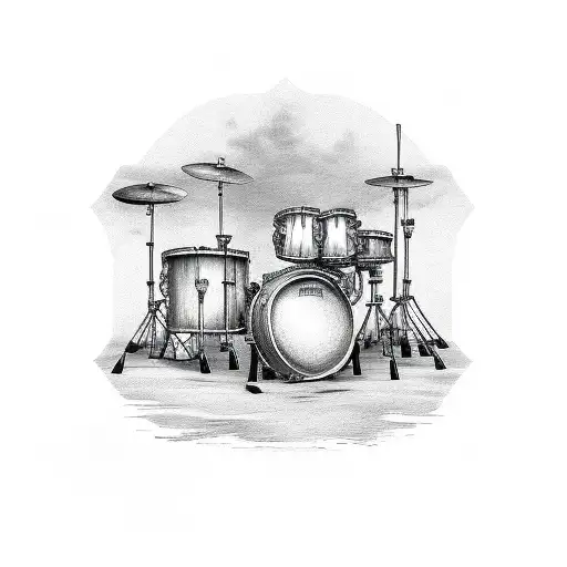 Drum Sticks With Roman Numerals For Someone Who Passed Away