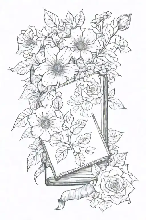 Book And Flowers