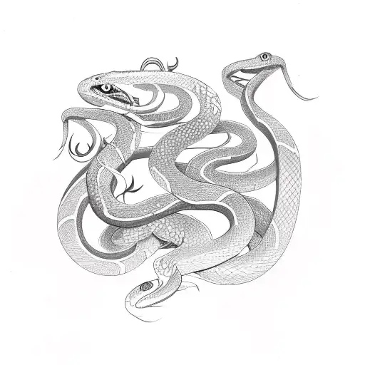 Snake With Cherry Blossom