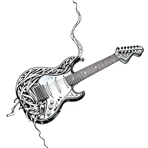 Electric Guitar Intertwined Infinite Layers