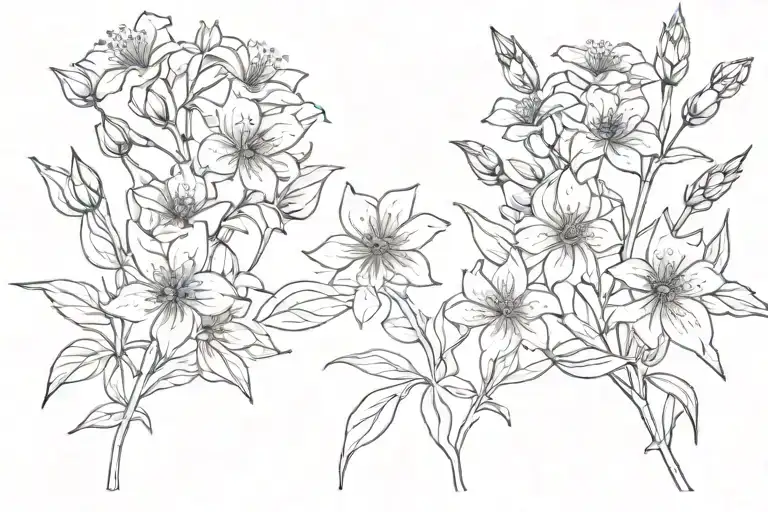 Wildflower Stencil Art