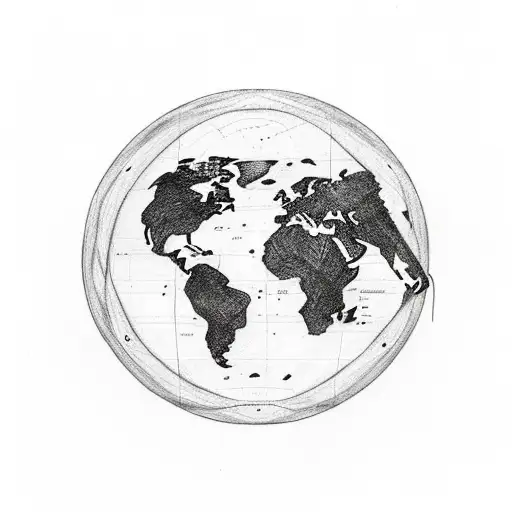 World Map With Infinity Symbol