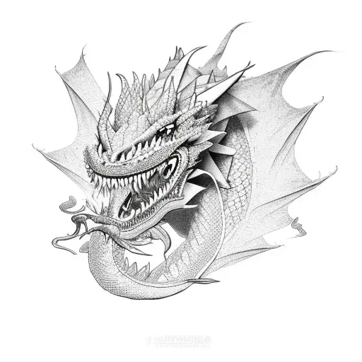 A Dragon Made Entirely Of Blossoms