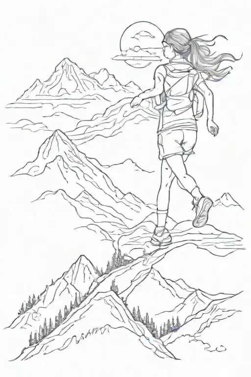 Mountains Runner Travel Sun Wanderlust Strong Woman Delicate Hope Goals