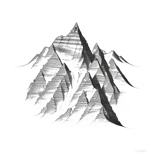 A Scientific Formula Merging With A Mountain Peak Resembling Mount Kailash