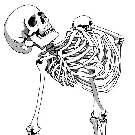 Human Skeleton Stopped Looking Up