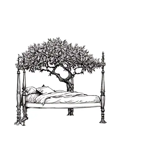 Wedding Bed Carved Into Olive Tree