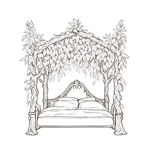 Wedding Bed Carved Into Olive Tree