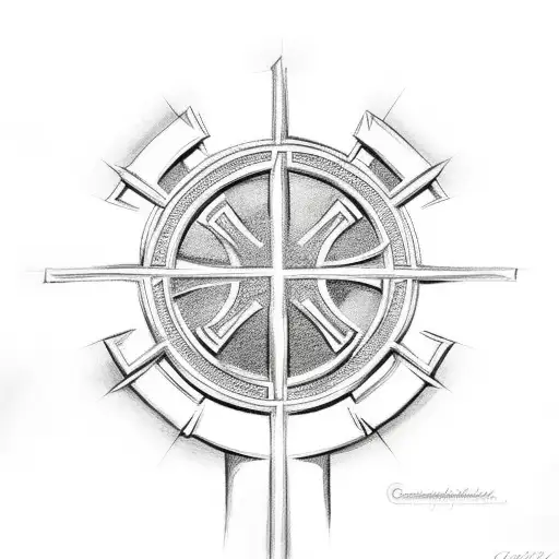 Campbell Irish Celtic Cross With Irish Flag