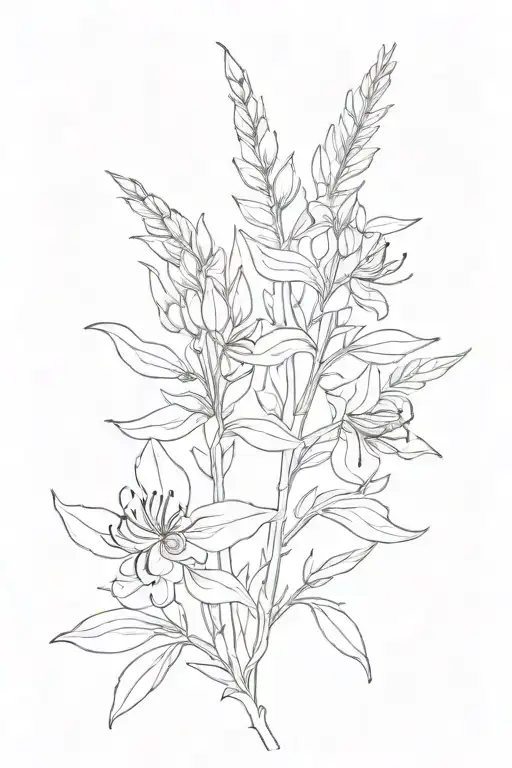 Fireweed Plant And Bloom On Shoulder