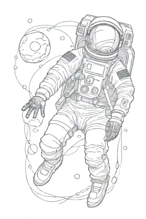 Astronaut Floating In Space