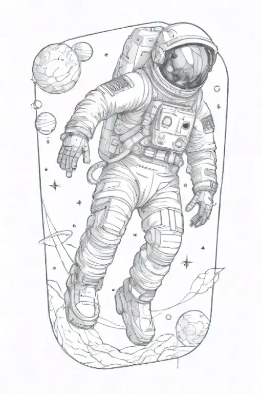 Astronaut Floating In Space