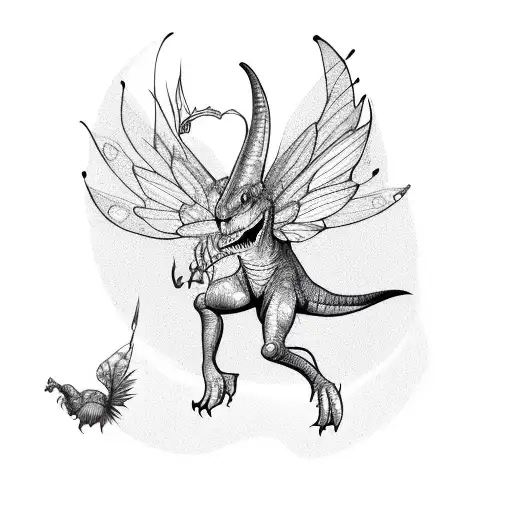 Dinosaur With Fairy Wings