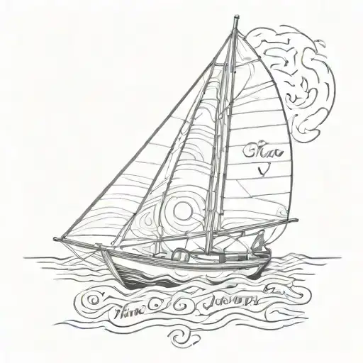Sailboat With True Love Written Across