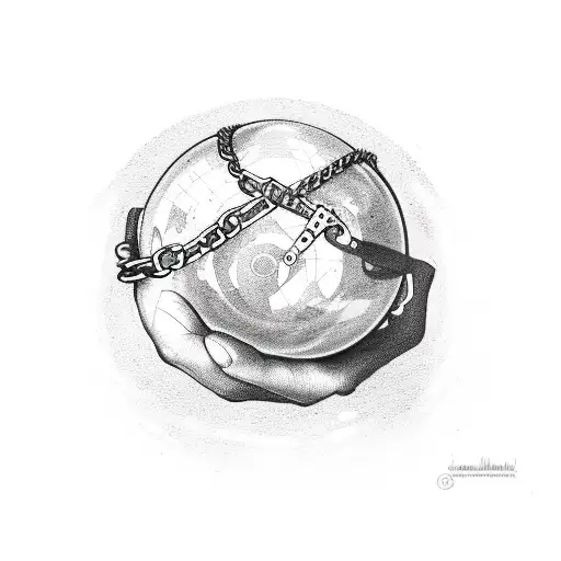 Hand With Chained Planet