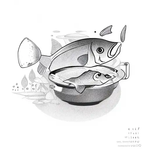 Whimsical Fish Chef Cooking Up A Storm