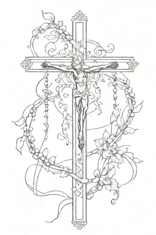 Cross On Rosary