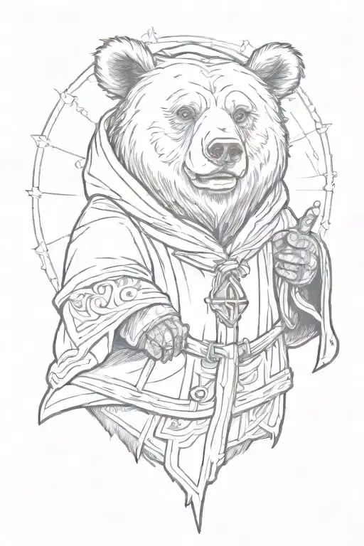Bear Wearing A Wizards Robe