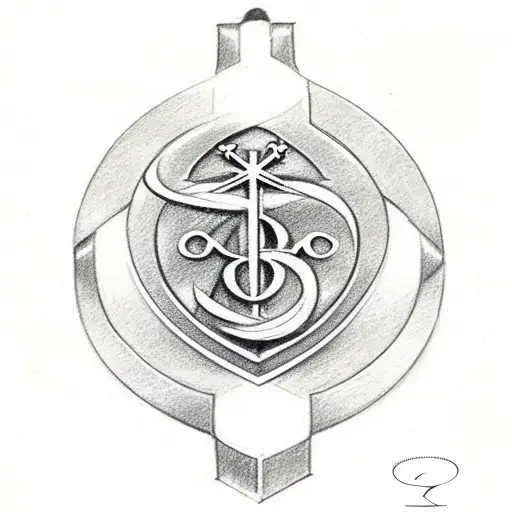 Combine The Initials Of Your Daughters With A Cross In An Elegant Script