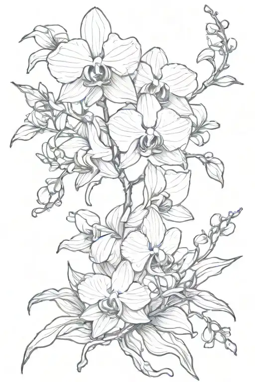 Orchid On Vine Spaced Out