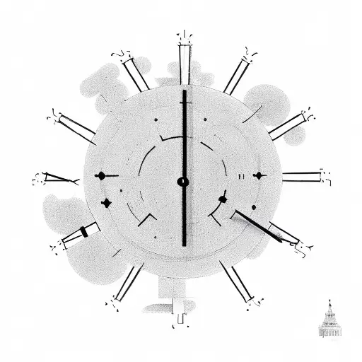 Big Clock With Hands Spinning Fast And A Man Trying To Reach It