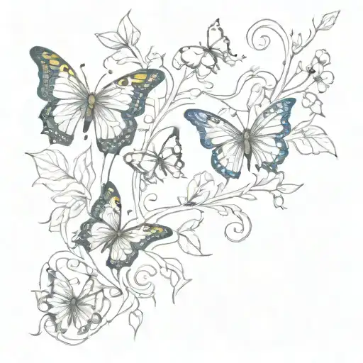 Butterflys On Vines Wrapping An Biblical Verses