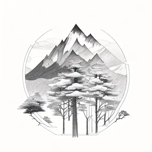 Mountain Forrest Lake Sleeve
