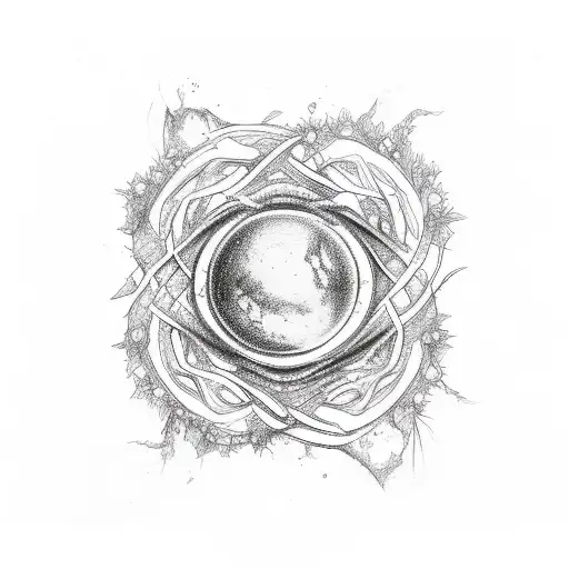 A Sketch-style Design Featuring Pink Floyd Lyrics Intertwined With Floral Elements