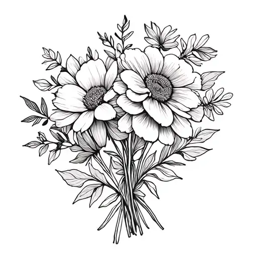 Family Birth Flower Bouquet