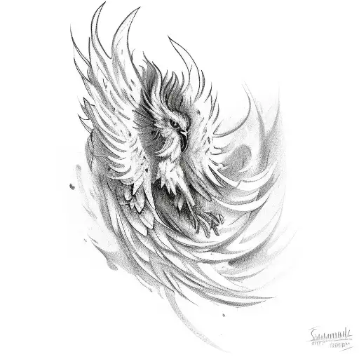 Semicolon With A Phoenix