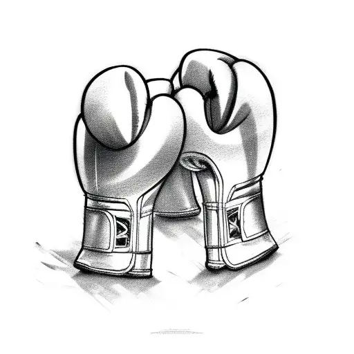 Boxing Gloves With A Gladiator And Wolf In The Background