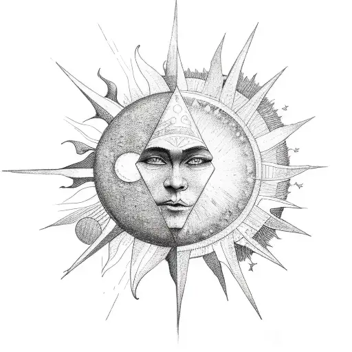 Moon And Sun Mystical Land