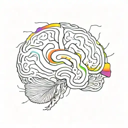 Lining Of The 2 Sides Of The Brain And The Lining On The Right Side Lining Is Color Rainbow