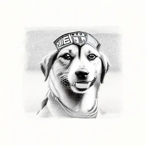 A Football Stadium With A Dog As The Referee