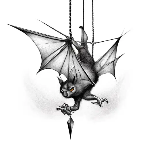 Realistic Hanging Bat