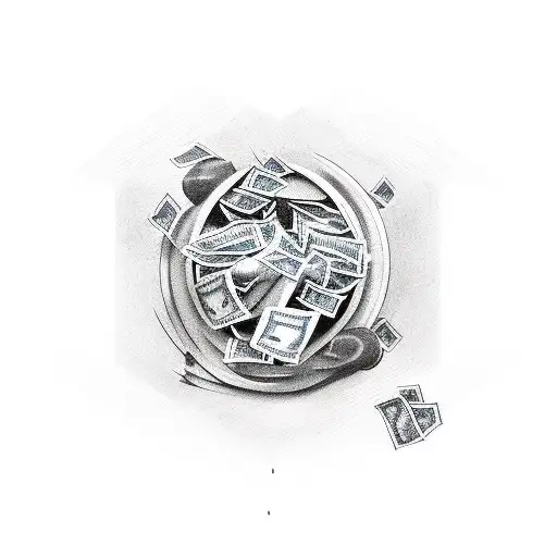 Incorporate A Vintage Car And A Stack Of Cash In A