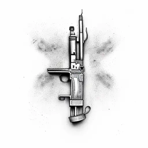 Gangster With Guns Bullets Money