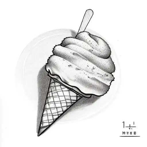 Single Line Ice Cream On A Stick Simple