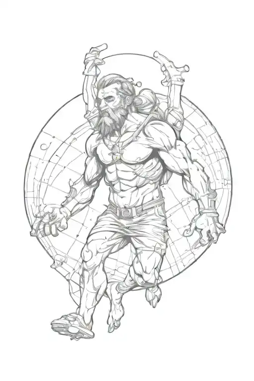 Atlas Carrying The World On His Shoulders