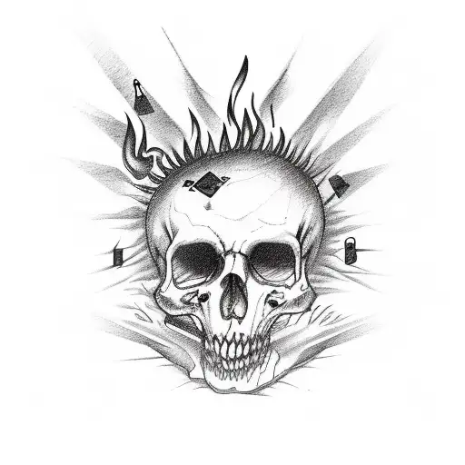 Dead Man's Poker Hand On Fire