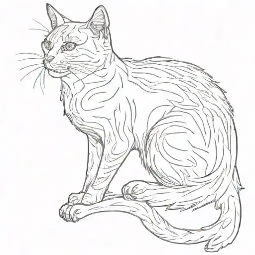 Sitting Cat Silhouette