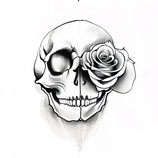Memento Mori Skull And Roses